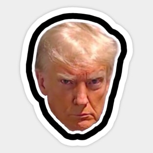 Donald Trump Mugshot Photo Floating Head Sticker